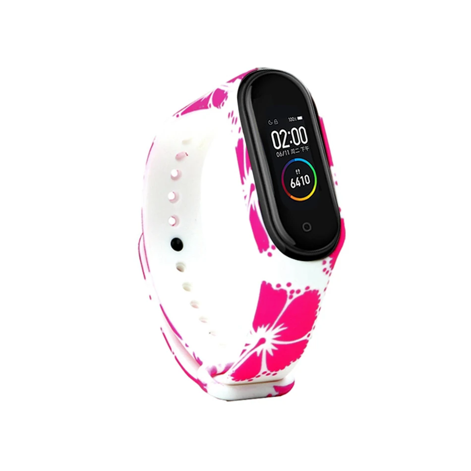Mi band 4 Браслет замена для силиконового ремешка печать на запястье для xiaomi mi band 4 двойной цвет mi 3 mi 4 мягкие ремни - Цвет: 8