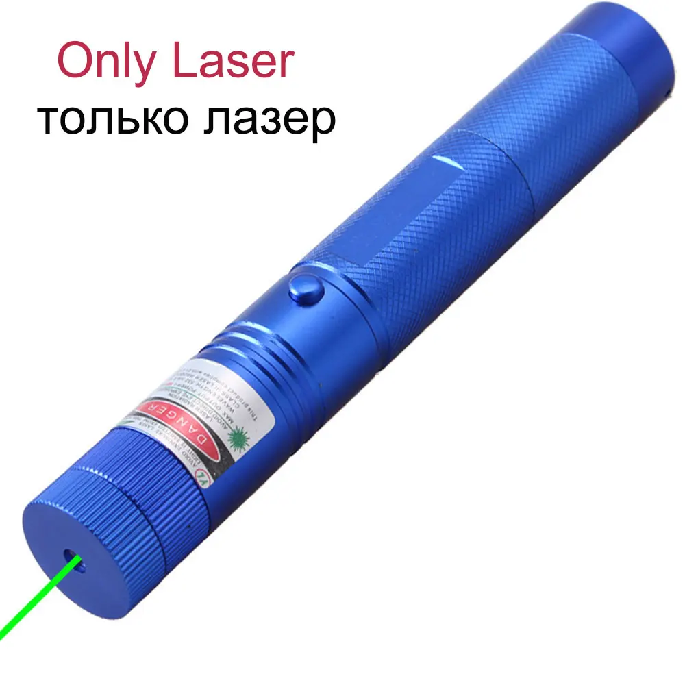 Охота зеленый лазерный прицел Высокая Мощность зеленая точка Тактический 532 нм 5 мВт Лазерная 303 лазерная указка-Верде лазер ручка горящий матч - Цвет: Синий