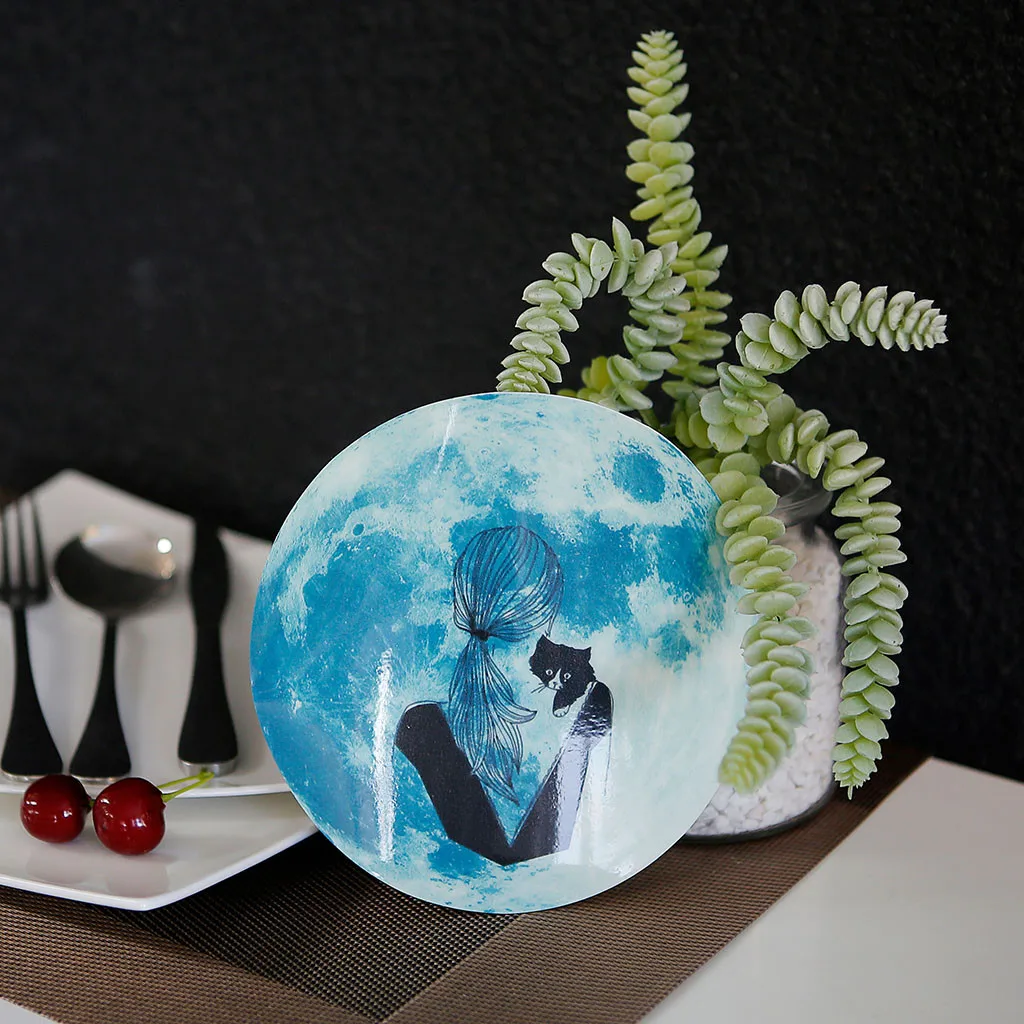 Luminous Moon Earth Cartoon DIY 3D Wall Stickers for Kids Room Bedroom Glow In The Dark Sticker Home Decor Living 731W | Дом и сад