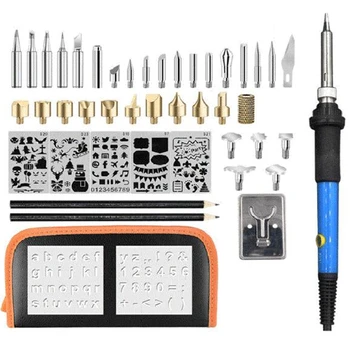 

Wood-Fired Kit with LCD Display Branded Temperature-Adjustable Wood-Fired Tool with 7 Drawing Templates US Plug