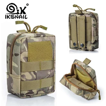 

IKSNAIL Military Tactical Sport Bag Multifunctional Tool Pouch EDC Springs Hinge Hunting Durable Belt Pouches Packs Outdoor New