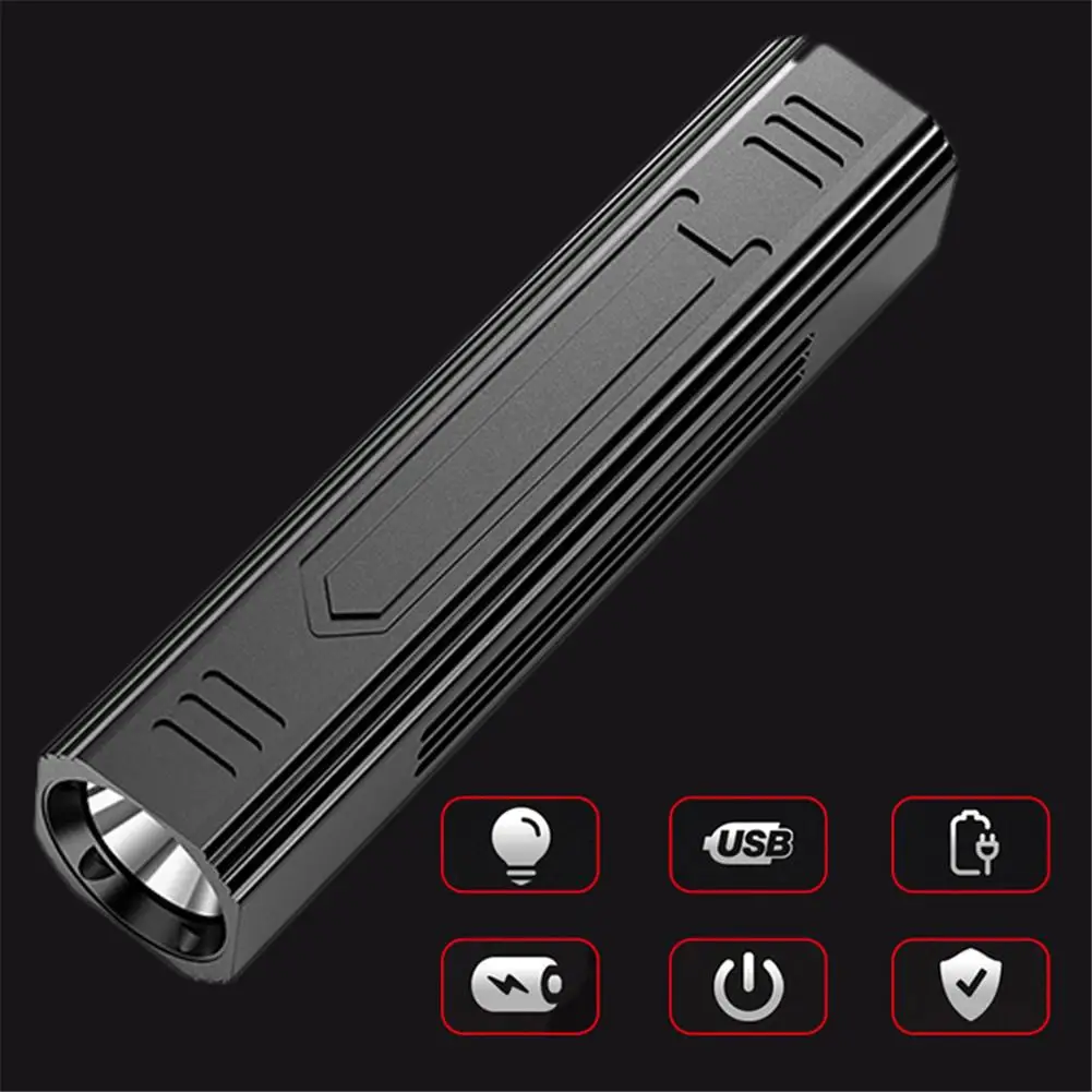 Светодиодный фонарик Mini USB из алюминиевого сплава многофункциональный уличный