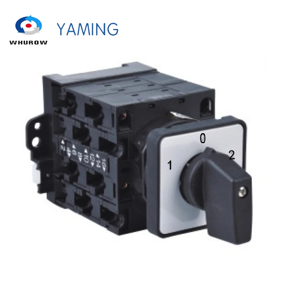 Cam Switch 3 Position ON-OFF-ON Dual Power 3 Poles 690V 33A Selector Rotary Changeover Control Circuit Conmutadores YMW42-33/3