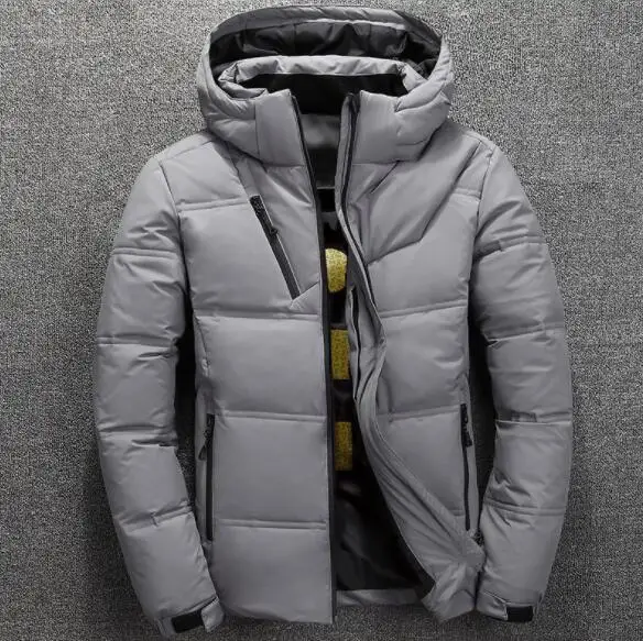 chaqueta de invierno para hombre de calidad abrigo grueso nieve Rojo Negro Parka hombre charido верхняя одежда moda-plumón