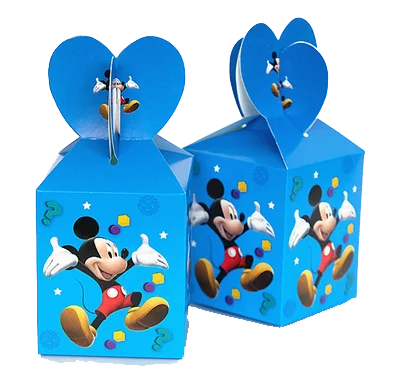 Candy box 6pcs Микки Маус тема конфеты коробка вечерние реквизит Тема дня рождения украшения коробки еды коробка для детского праздника в честь Дня Рождения - Цвет: Candy box 6pcs