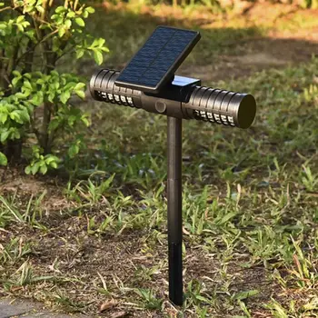 

Solar Powered LED Outdoor Yard Garden Lawn Light Waterproof Bug LED Anti Killer Pest Insect Trapping Mosquito Lamp Zapper I7T4
