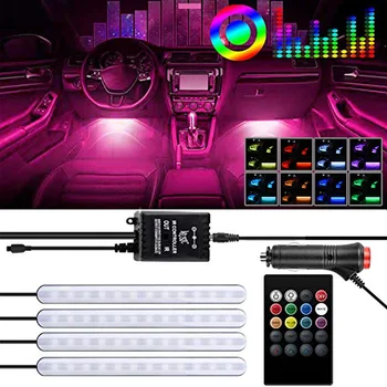 

Interior Atmosphere Lights RGB 48 LED W/ Remote Control DC12V Accessories