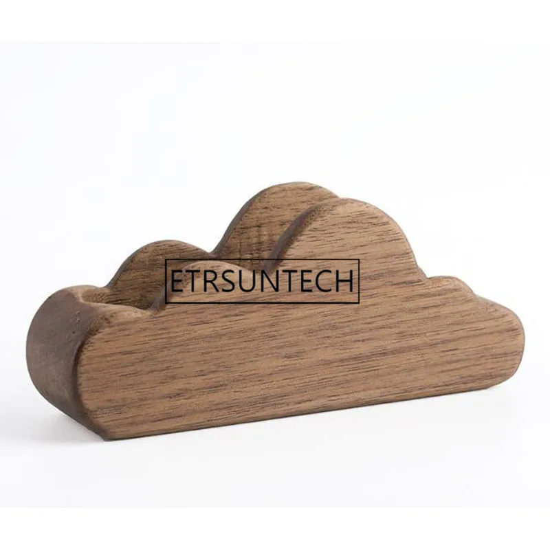 Best 50pcs  Wooden Business Card Holders Note Holder Display Device Card Stand Holder Office Desk Accessories Organizer 8
