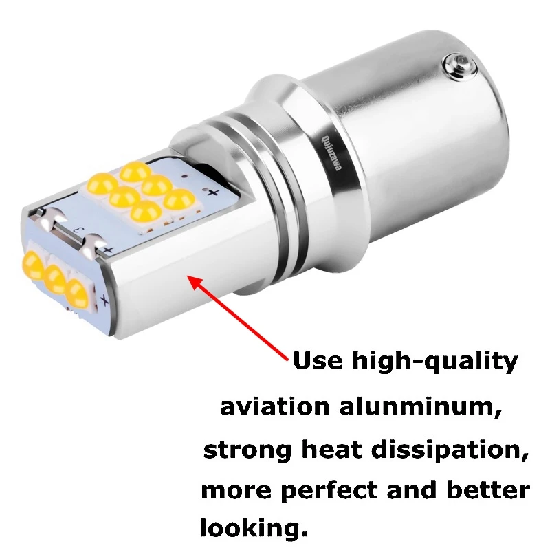 2 шт. 1156 BA15S P21W R5W супер яркий 1800Lm светодиодный автоматический сигнал поворота, лампа заднего хода, Тормозная лампа, дневной ходовой светильник, красный, желтый, белый