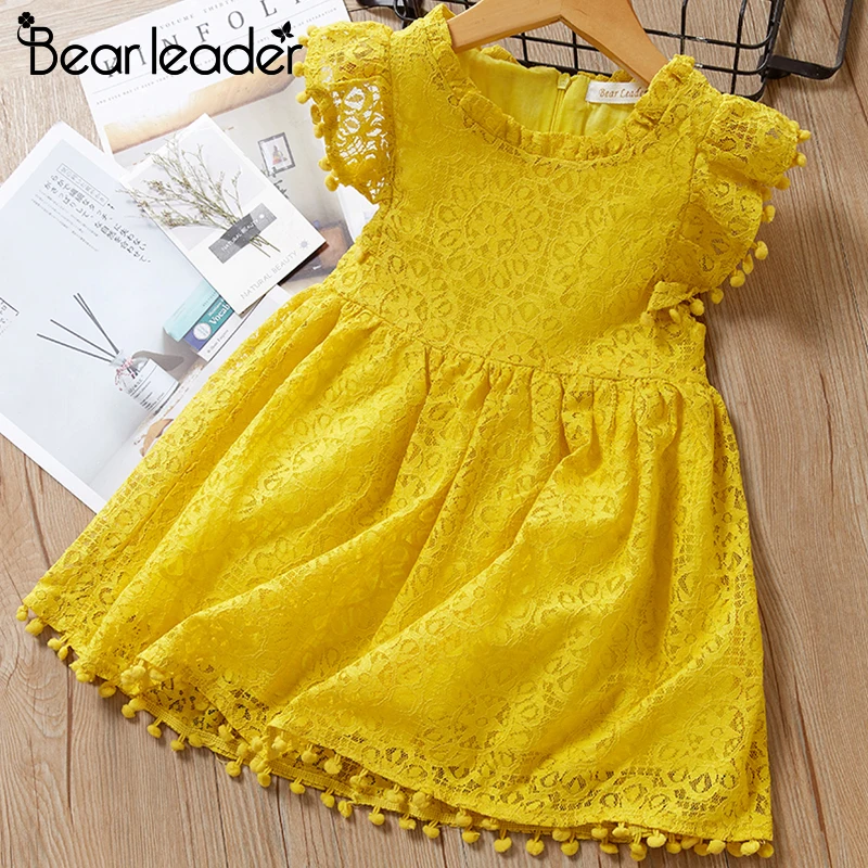 

Bear Leader Girls Dress New Brand Summer Party Dress Elegant Lace Girl Princess Dress Cute Children Kids Clothing for 3-7 Years