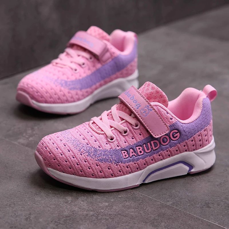 

BABUDOG Kids Sneakers Big Boy Shoes Fly Knitting Boys And Girls Sports Shoes No Slip Girls Running Sneakers Footwear 28-39