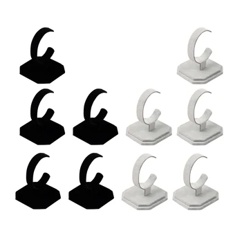 

10Pcs Portable Velvet Watch Bracelet Showcase Display Stand Holder Rack