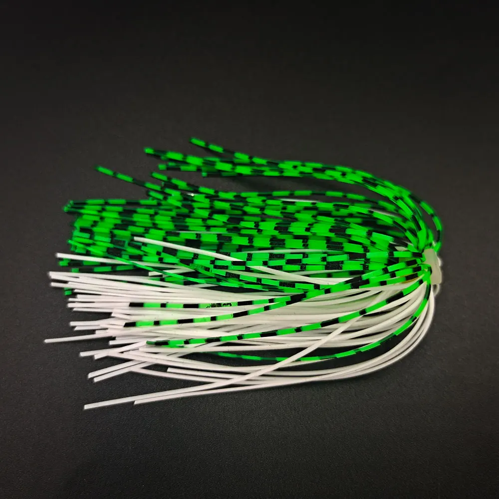 5 stücke Angeln Locken Elastische Silikon Röcke loch Regenschirm röcke Angeln Zubehör Spinner Köder Buzzbaits – Detail 8
