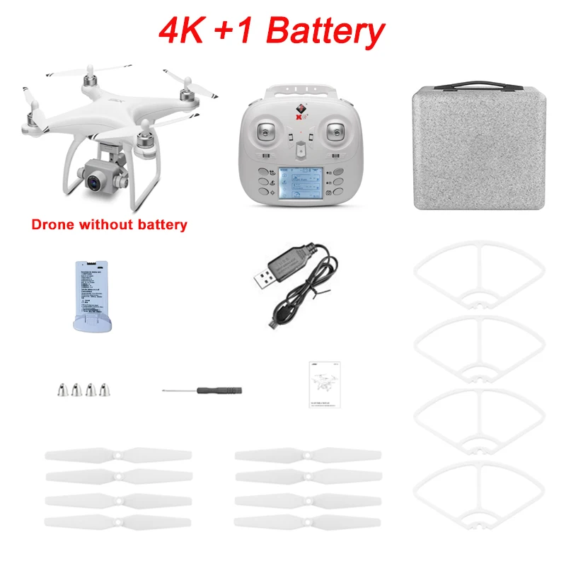 4K 1Battery WL XK X1 gps Дрон 4K двухосевой карданный стабилизатор 5G WiFi 1080P HD камера дроны Профессиональный Радиоуправляемый квадрокоптер Дрон VS F11 pro SG906 - Цвет: 4K 1Battery
