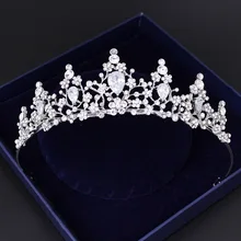 Головной убор невесты в стиле барокко стиль корона корейский стиль свадебная корона украшение для волос белый свадебный орнамент для одежды