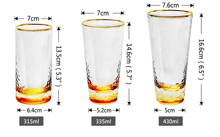OBR 430 мл 275 мл стеклянная кофейная чашка креативный бокал для вина es прозрачная чайная кружка в золотистой оправе стакан для питья es стакан для Виски Посуда для напитков