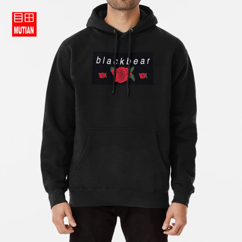 Blackbear/толстовки с капюшоном с тремя розами; толстовки blackbear rose black beartrap three rose