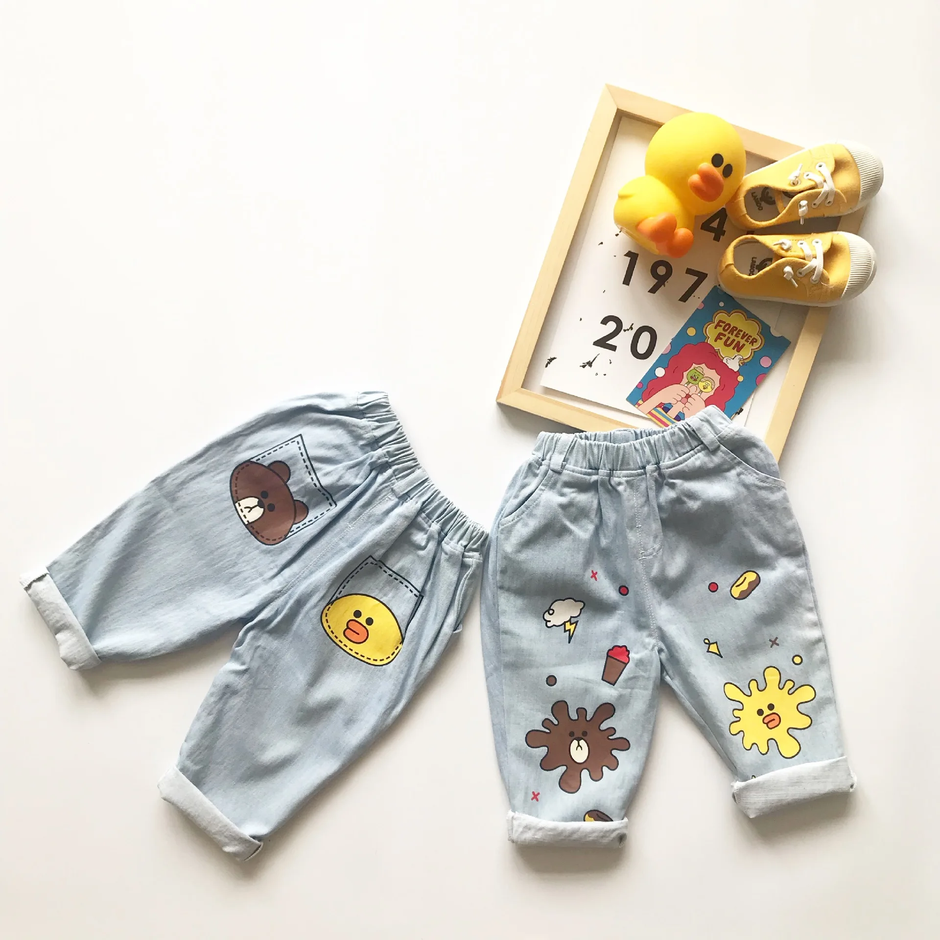 

Tonytaobaby Autumn New Boys and Girls Children's Clothing Cute Cartoon Cotton Harem Children's Pants Boys Pants Toddler Pants