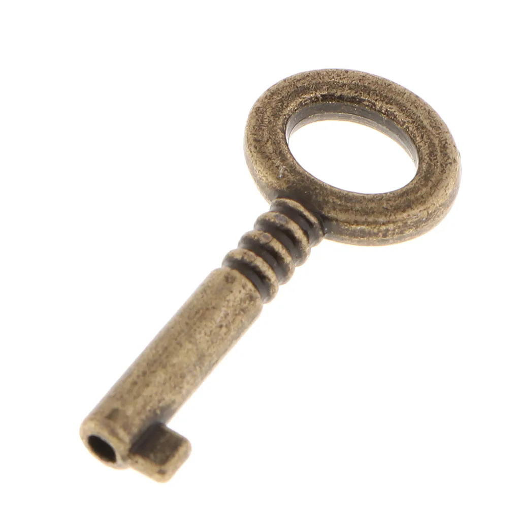 Antique Vintage Padlocks With Key Bear Shaped For Tiny Craft Diary Bronze