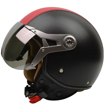 

Outdoor Motorbike Safety Riding Accessories Portable Shield Lightweight Protective Universal Vintage Half Open Motorcycle Helmet