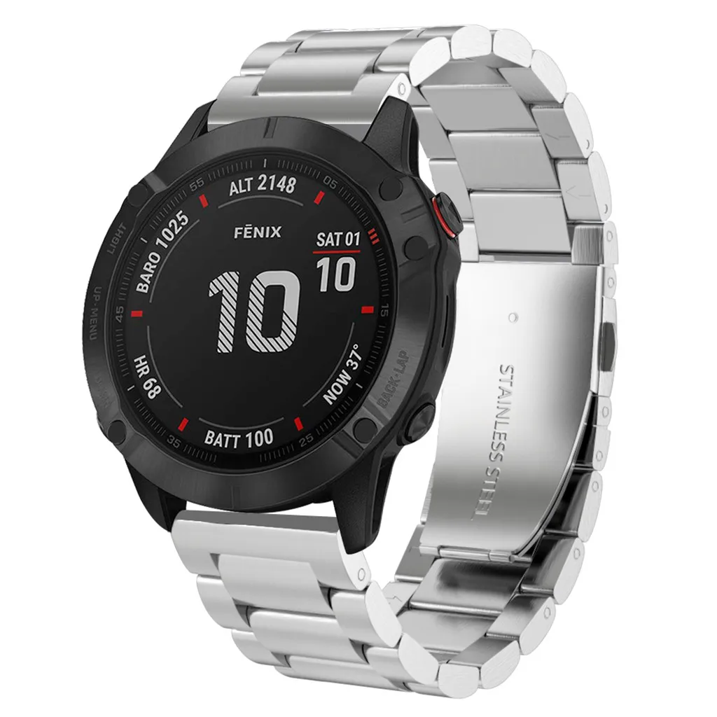 Ремешки для наручных часов из нержавеющей стали для Garmin Fenix 6/Fenix 6Pro correas de reloj запасные ремешки для часов браслеты de montre