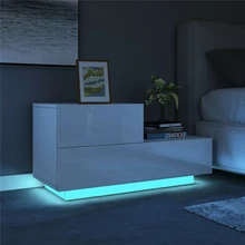Multifunction rgb led nightstands armário de armazenamento mesa de cabeceira mesa de cabeceira quarto cabeceira móveis para casa iluminação noturna