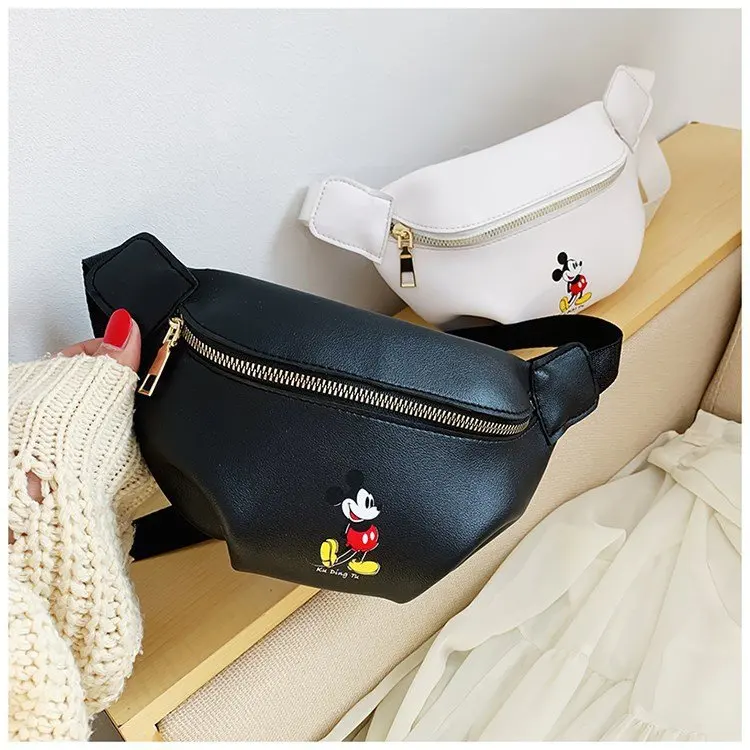 Riñonera de dibujos animados de Disney para niños, bolso para muñeca, bandolera de hombro