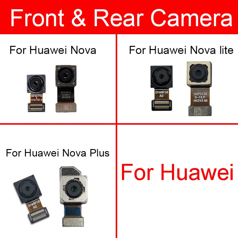 Маленькая и Большая передняя задняя камера для Huawei Nova Lite Plus Основная гибкий