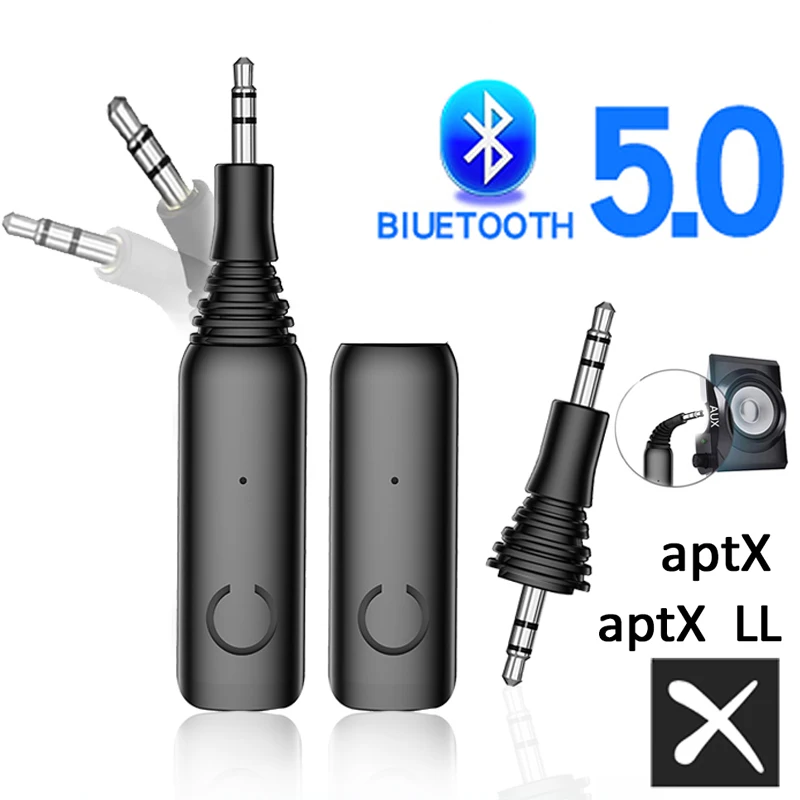 Bluetooth 5,0 приемник APTX LL 3,5 мм AUX Jack RCA Музыкальный беспроводной адаптер с микрофоном Поддержка Громкая связь динамик автомобильный аудио приемник