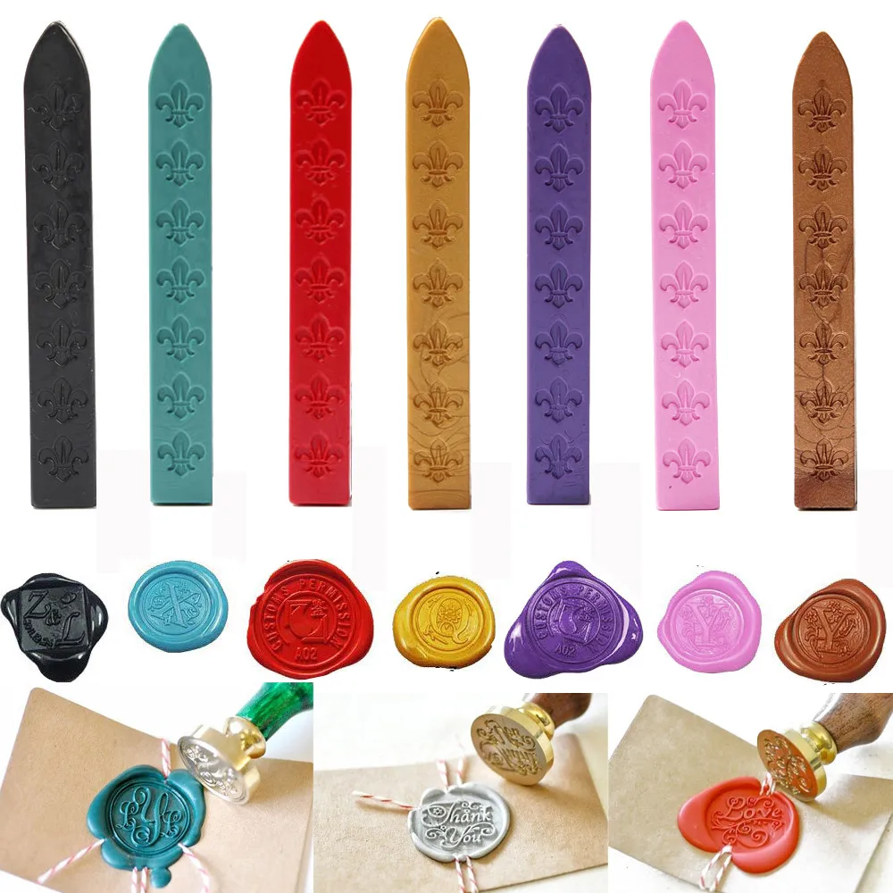 Sealing Seal Wax Stick Candle Wick Envelope Stamp Letter Card DIY Craft Decor 