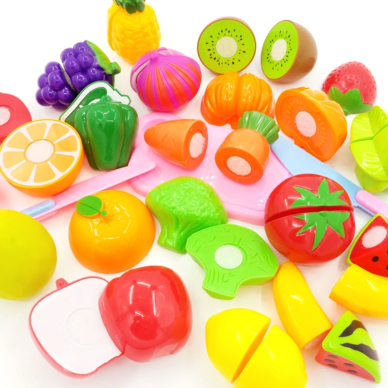 Juego de cocina de plástico para niños, juguetes clásicos para frutas y verduras, juego de 8 unids/set|Juguetes de cocina| - AliExpress