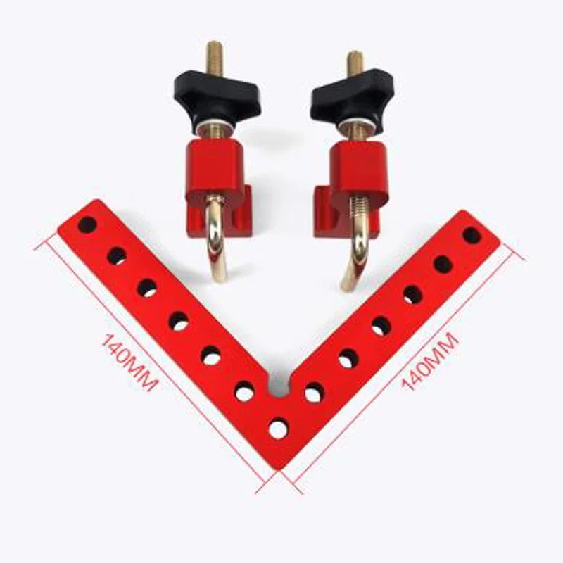 

90 Degree Clamping Ruler SAE Aluminium Alloy Measuring Scale Red Repair