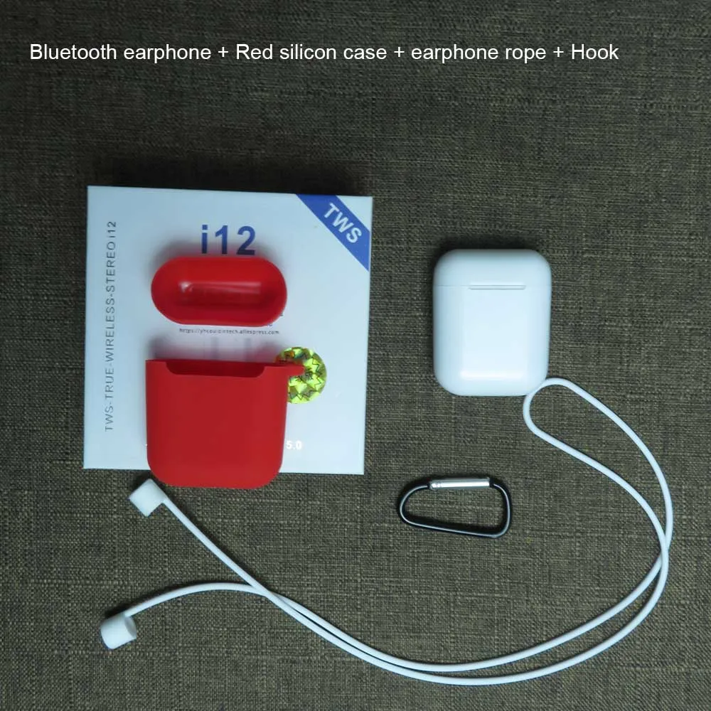 TWS i12 i9S Bluetooth наушники беспроводные наушники для Xiaomi Mi Apple Iphone huawei samsung - Цвет: Red tws i12