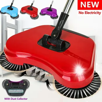 

360 degree manual rotary sweeping mop multi-function mechanical sweeper hand push cleaning broom dust collector