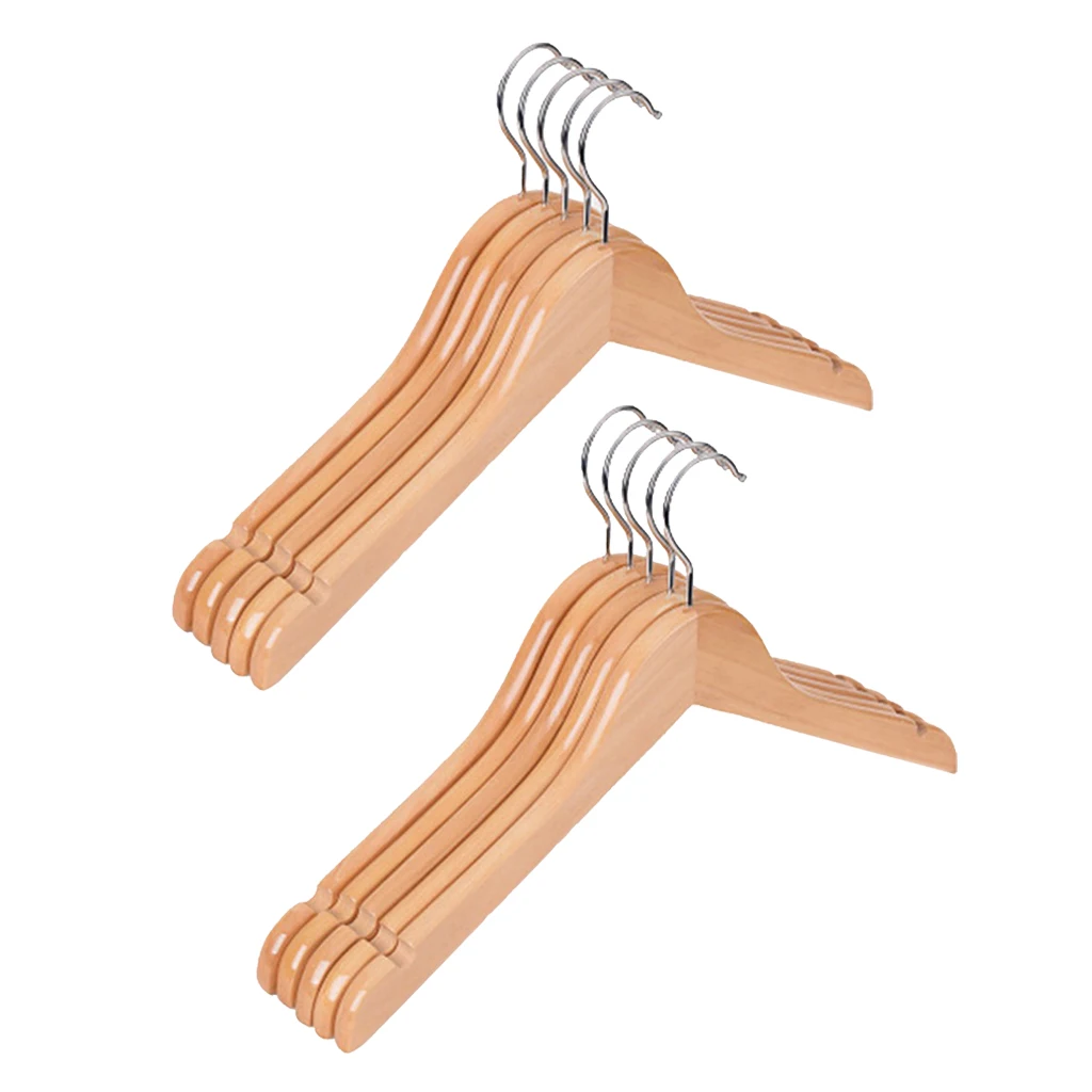 Pack of 10pcs Plain Wooden Baby Kids Nursery Room Wood Coat Clothes Hook Hanger Set 32 cm