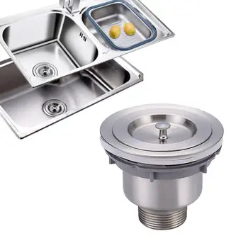 

1pc Stainless Steel Sink Screen Hair Catcher Stopper Sink Metal Drain Shower Hole Strainer Drain Basket Hole Trap H4U9