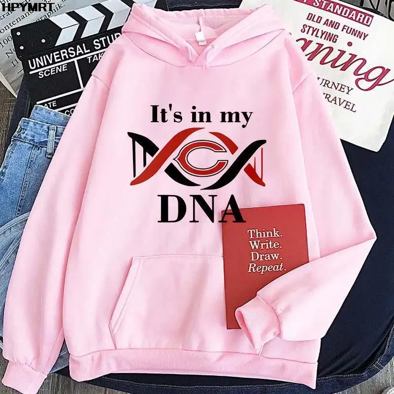 

Женское худи с длинным рукавом It's in my DNA, осенний свитер с длинным рукавом и капюшоном, повседневные толстовки с карманами, хипстерская Толстовка