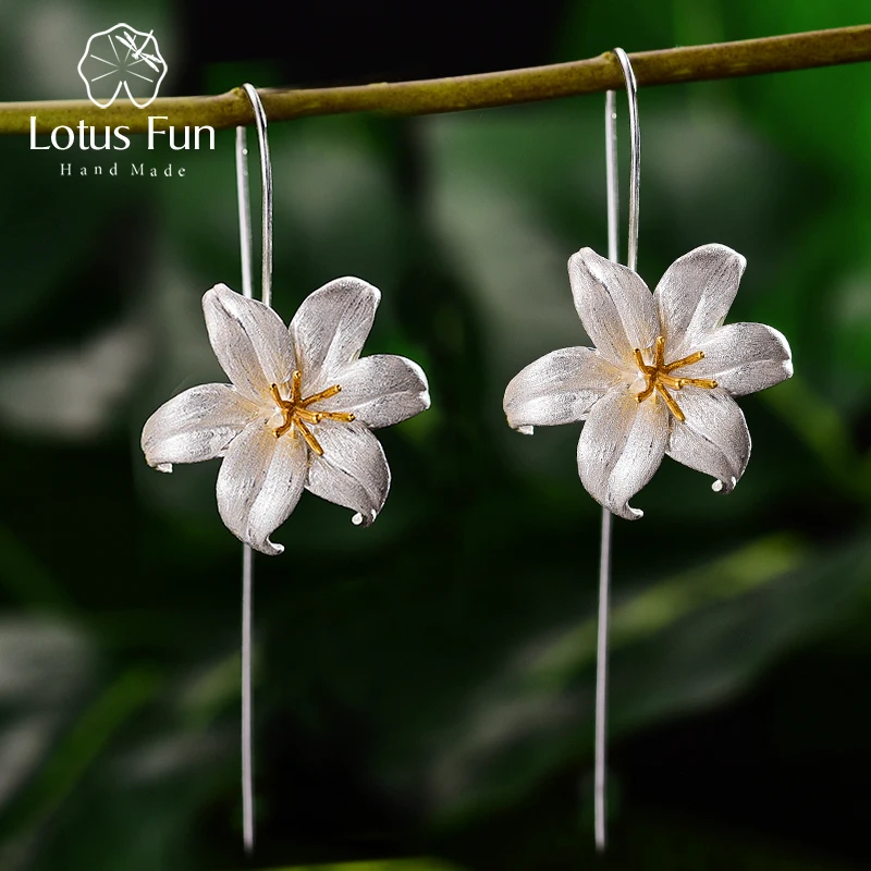 Lotus Fun - Orecchini A Goccia Con Pappagallo In Argento 925 E Calcedonio, Placcati Oro 18kt, Fatti A Mano, Regalo Unico Per Donna