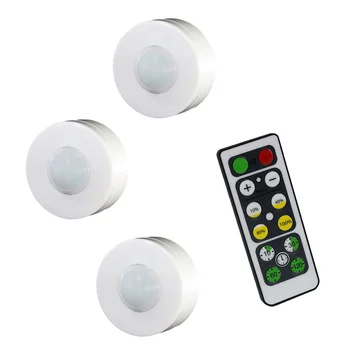 

6pcs Wireless Remote Control Cabinet LED Lights Set Brightness Adjustable Cupboard Accent Light(White Light)