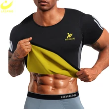 LAZAWG Mens Neoprene Sauna Sweat Suits Vest Body Shaper Gym Slimming Top Fitness Shirt Waist Trainer Shirts TankTops Shapewear