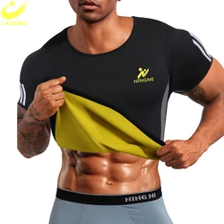 LAZAWG Mens Neoprene Sauna Sweat Suits Vest Body Shaper Gym Slimming Top Fitness Shirt Waist Trainer Shirts TankTops Shapewear