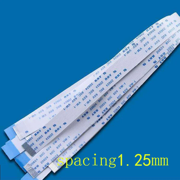 

20pcs FFC FPC Flexible Flat Cable 50cm 1.25 mm pitch 12 PIN 500 mm Length Same Sides Type A
