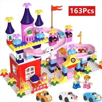

Marble run bricks compatible duploed big Block building blocks funnel DIY Slide blocks toy legoINGlys toys for children gfit