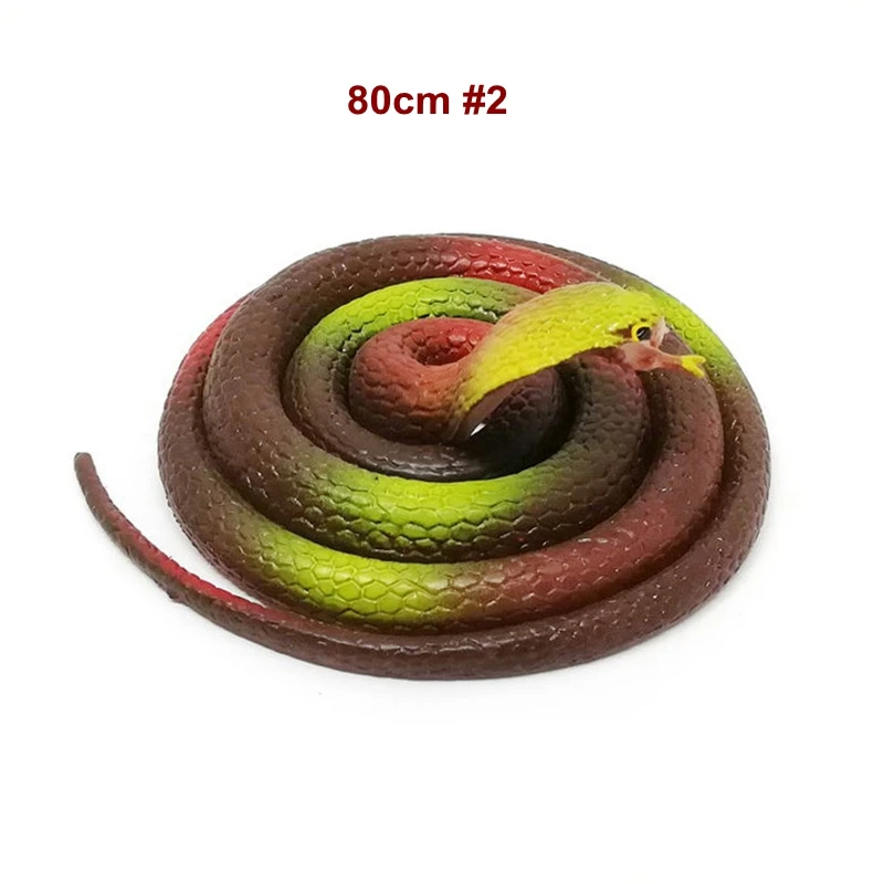 10Pcs 80cm Simulation Rubber Soft Fake Cobra Snake Novelty Children ...
