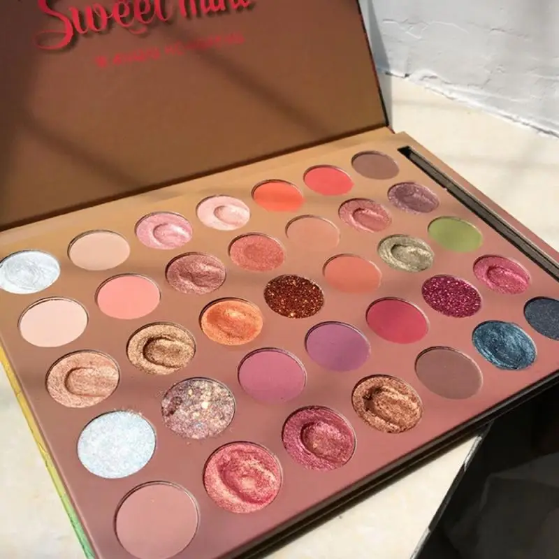 Палитра теней для век Sweet Mint 35 блестящие матовые Тени набор пигментных с