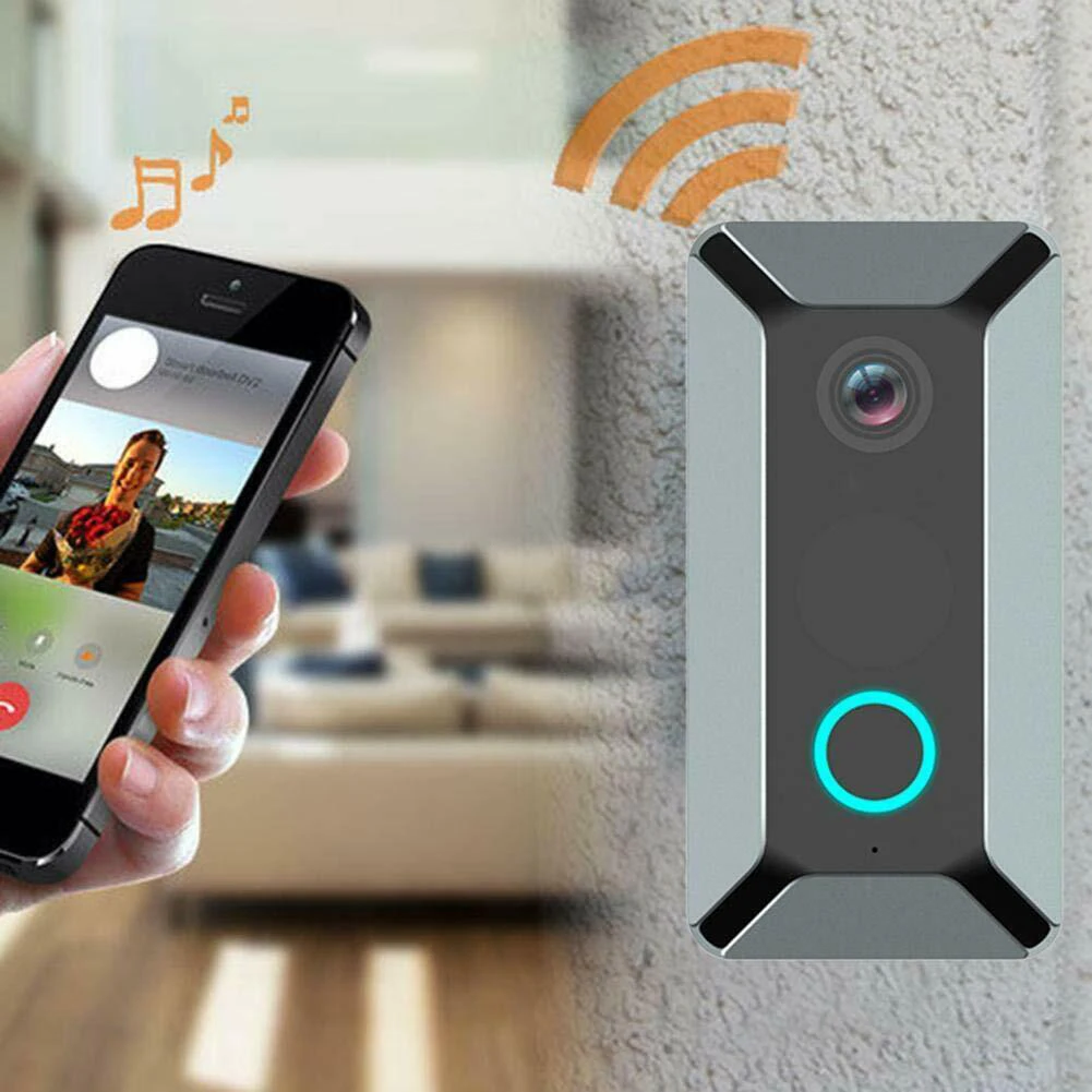 

Smart Wireless Wifi Video Doorbell Intercom 720P Phone Call Door Bell Camera Infrared Remote Record Home Security Monitoring