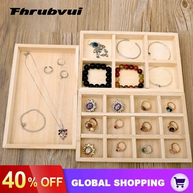 Wooden Jewelry Tray Jewelry Organizer Bangle Earrings Bracelets Choker Necklaces Pendants Storage Vintage Plate factory price wooden jewelry tray jewelry organizer bangle earrings bracelets choker necklaces pendants storage vintage plate