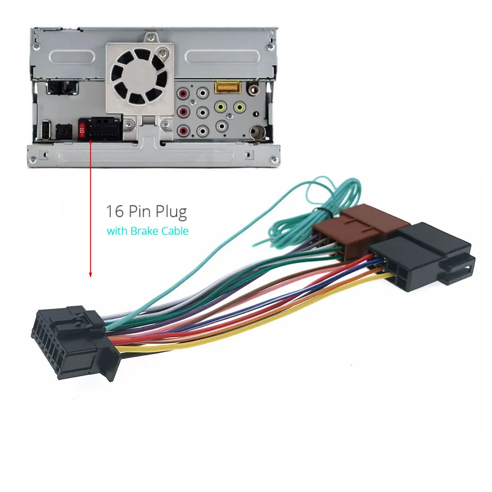 SPTSSWET Adattatore Connettore Cablaggio ISO A 16 Pin Compatibile Con Pioneer AVH DEH AVIC CDP MVH FH SPH Modello 2010 Up Di Ricambio Per Autoradio CD Wire Loom Adapter
