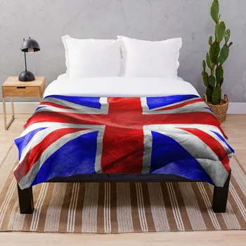 

British Flag Blanket Wool Flannel Plush Blanket Bedspread For office Sherpa Blanket Couch Quilt Cover Travel