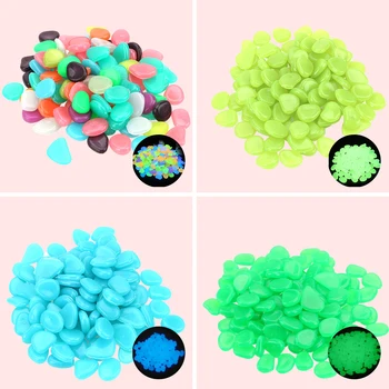 

NICEYARD Luminous Stones 100 Piece/Pack for Walkway Aquarium Garden Yard Glow Dark Garden Pebbles Glowing Stones Rock Artificial